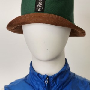 Unalome Outfitters Forest Green / Brown Canvas Bucket Hat (reversible)