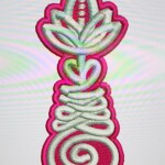 Unalome 3D Puff Embroidery Design