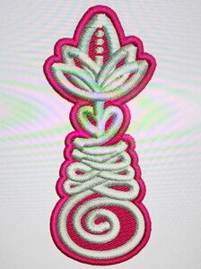 Unalome 3D Puff Embroidery Design